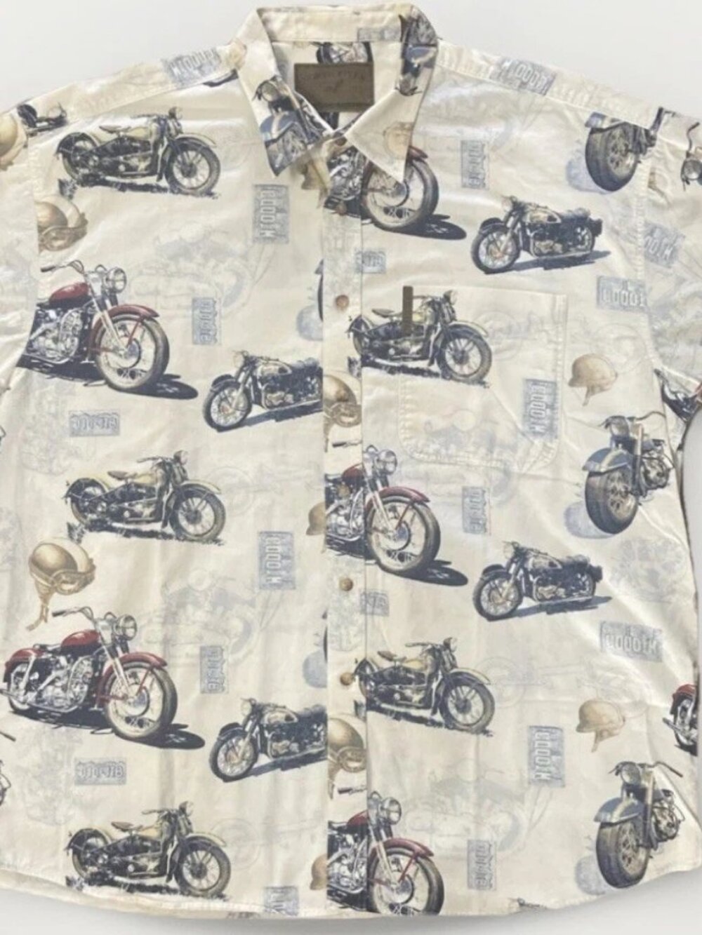 North River Outfitters Men’s (Size XL) White Motorcycle Shirt
